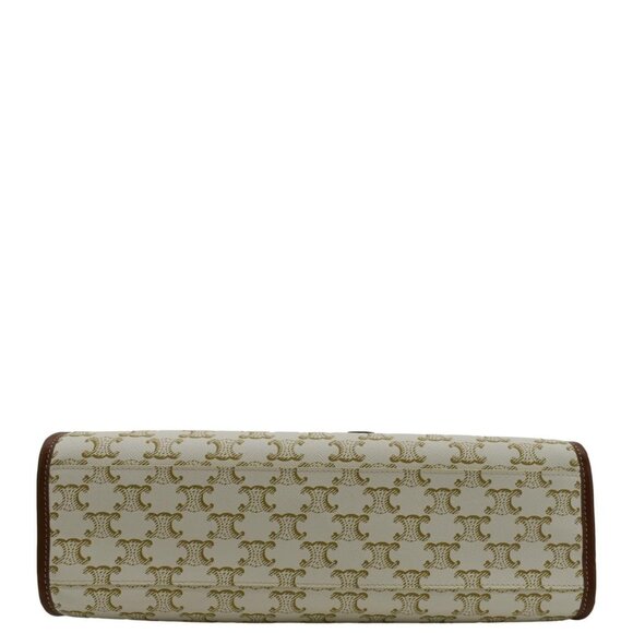 Celine  Horizontal Cabas Triomphe Canvas Tote Cream - Picture 10 of 13